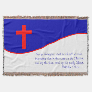 Chrisitan Flag Inspired Throw Blanket