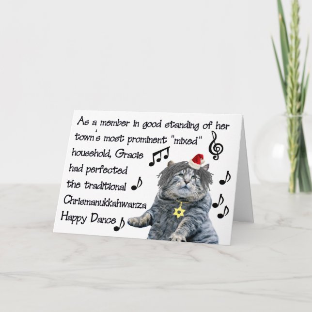 Chrismanukkahwanza Dance Holiday Card (Front)