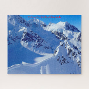 Chrismas Greetings Denali National Park Alaska. Jigsaw Puzzle