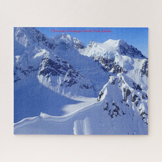 Chrismas Greetings Denali National Park Alaska. Jigsaw Puzzle (Horizontal)