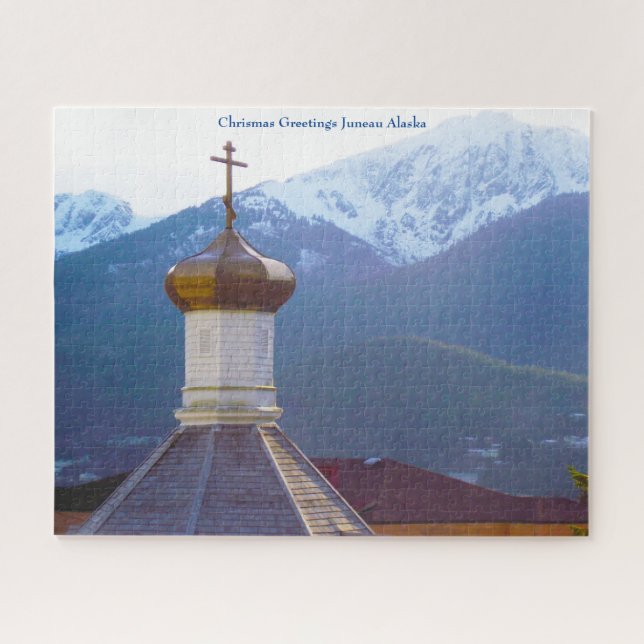 Chrismas Greetings Juneau Alaska Jigsaw Puzzle (Horizontal)