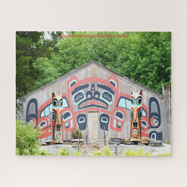 Chrismas Greetings Ketchikan Alaska Jigsaw Puzzle (Horizontal)