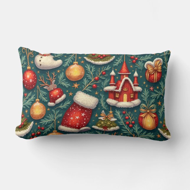 Chrismas Lumbar Cushion (Front)