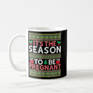 Chrismas Ugly Sweaer Pregnancy Baby Announcemen Xm Coffee Mug