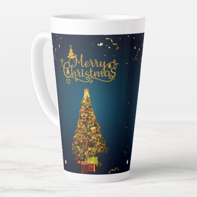 chrismast style  latte mug  (Left Angle)