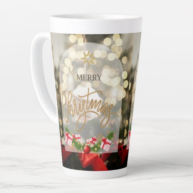 chrismast style  latte mug  (Left Angle)