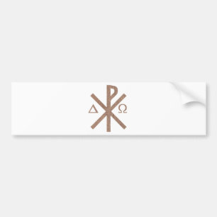 Chrisme Alpha Omega aspect terre. Bumper Sticker