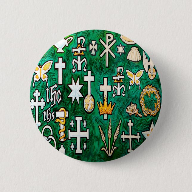 Chrismons 6 Cm Round Badge (Front)