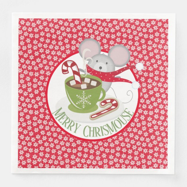 ChrisMouse Snow Flakes Paper Napkin (Front)