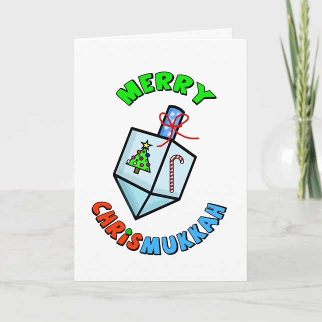Chrismukkah Anagram Funny Greeting Card (Front)