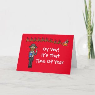 Chrismukkah Card with Hasidic Jewish Man          