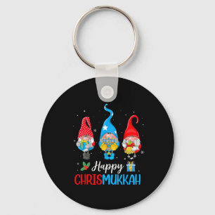 Chrismukkah Gnomes Merry Christmas And Happy Hanuk Key Ring