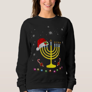 Chrismukkah Hannukah Santa Hat Family Christmas Pa Sweatshirt