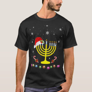 Chrismukkah Hannukah Santa Hat Family Christmas Pa T-Shirt