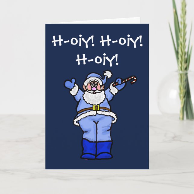 Chrismukkah Santa Funny Greeting Card (Front)