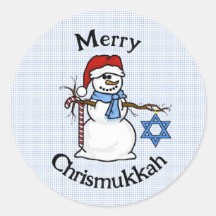 Chrismukkah Snowman Stickers