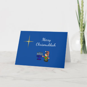 Chrismukkah Star of Bethlehem Menorah Card        