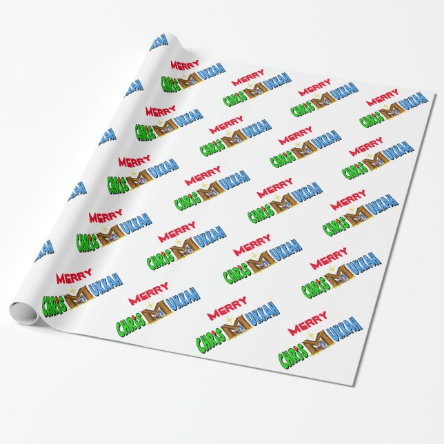 Chrismukkah with Manger as M Gift Wrap (Unrolled)