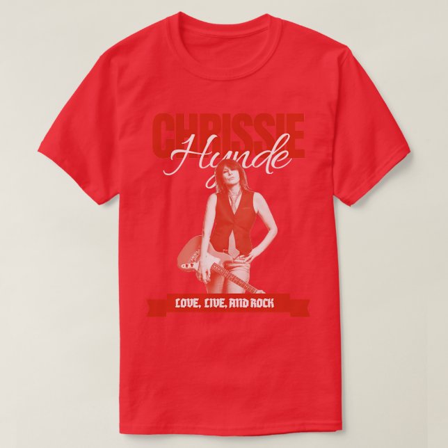 Chrissie Hynde Retro Style T-Shirt (Design Front)