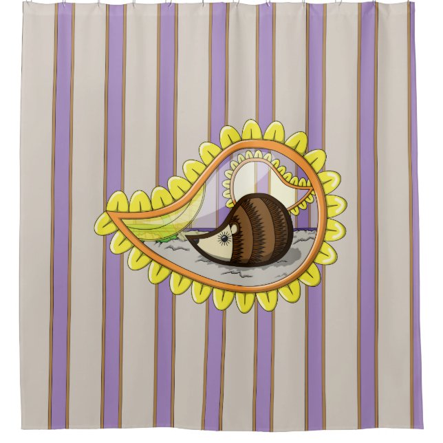 Chrissy the Hedgehog Shower Curtain (Front)