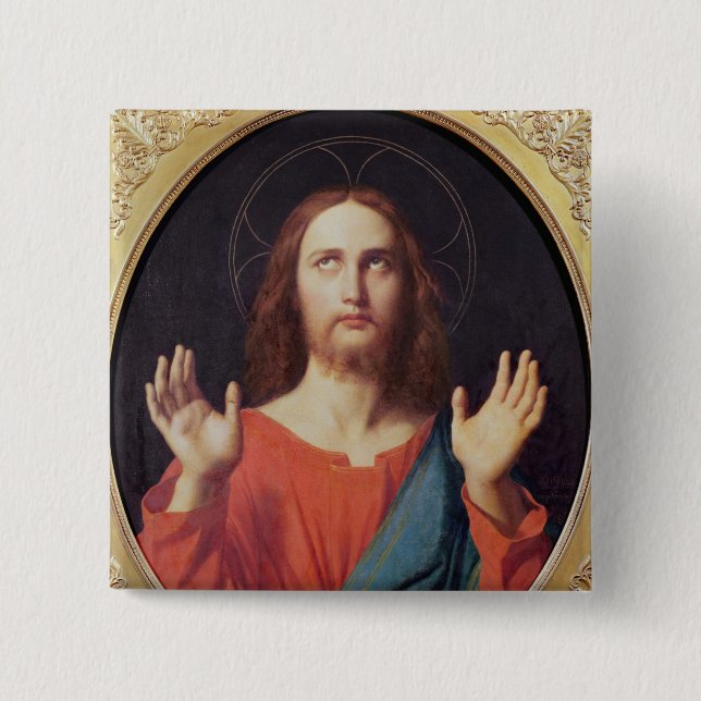 Christ 15 Cm Square Badge (Front)