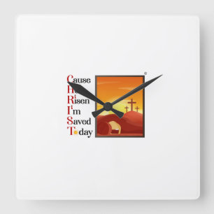 Christ Acronym Square Wall Clock