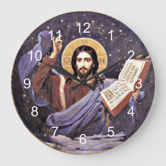 Christ Almighty, Viktor Vasnetsov painting, Large Clock (Front)