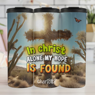 Christ: Alone, Hope, Desert Light Thermal Tumbler