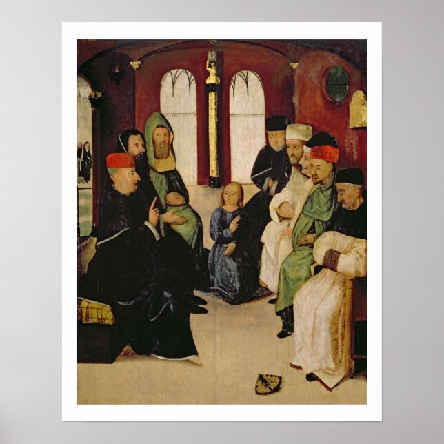Christ Among the Doctors (oil on panel) Poster (Front)