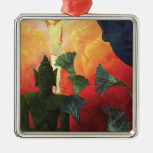 Christ and Buddha, c.1890-1892 Metal Ornament