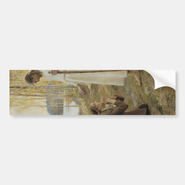 Christ and Mary Magdalene in Finnish Countryside Bumper Sticker (Front)