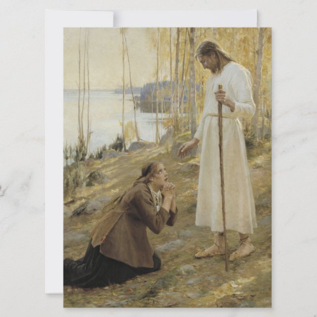 Christ and Mary Magdalene in Finnish Countryside Card (Front)