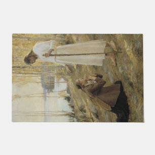 Christ and Mary Magdalene in Finnish Countryside Doormat