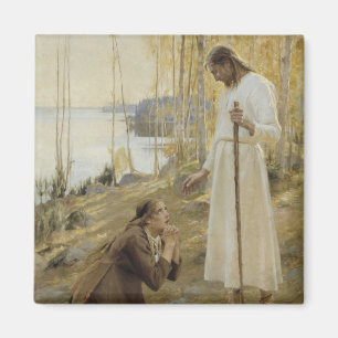 Christ and Mary Magdalene in Finnish Countryside Magnet