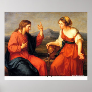 Christ And Samaritan Woman by Angelica Kauffmann Poster