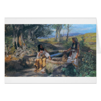 Christ and Samaritan woman circa 1890