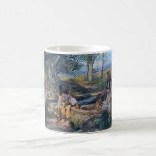 Christ and Samaritan woman circa 1890 Coffee Mug