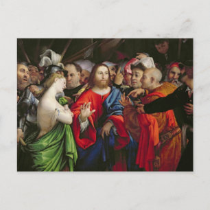 Christ and the Adulteress, c.1527-29 Postcard