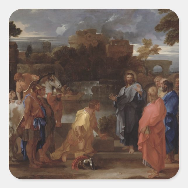 Christ and the Centurion Square Sticker (Front)