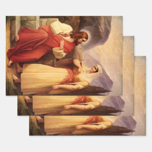 Christ and the Samaritan by Christian Schleisner Wrapping Paper Sheet