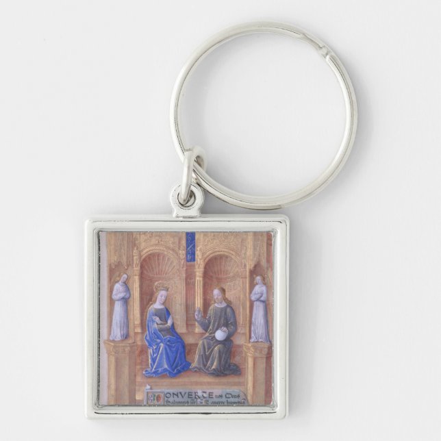 Christ and the Virgin Mary Enthroned Key Ring (Front)