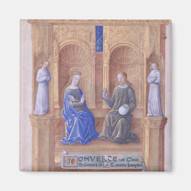 Christ and the Virgin Mary Enthroned Magnet (Front)