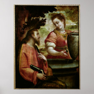 Christ and the Woman of Samaria, c.1575-80 Poster