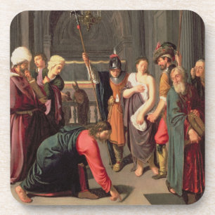 Christ and the Woman Taken in Adultery Coaster