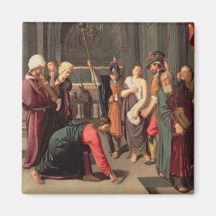 Christ and the Woman Taken in Adultery Magnet