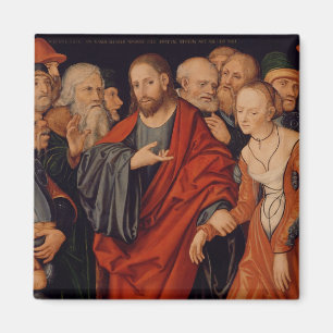 Christ and the Woman taken in Adultery Magnet