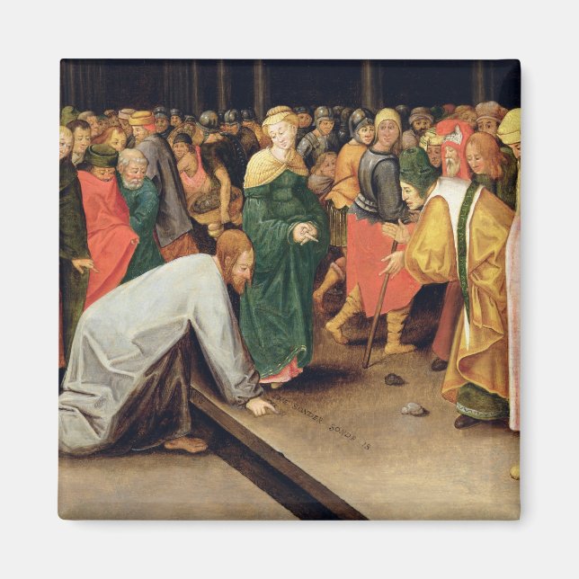 Christ and the women taken in adultery, 1628 magnet (Front)