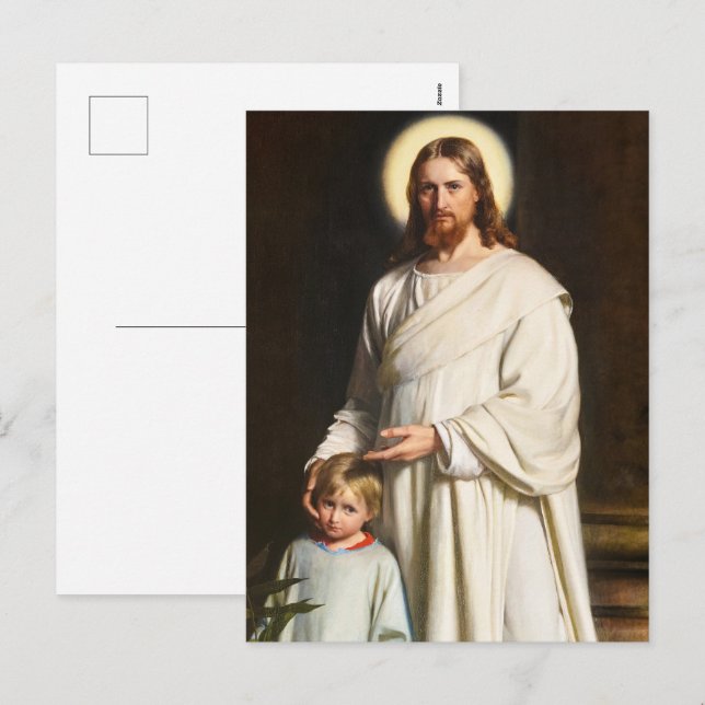Christ and the Young Child by Carl Heinrich Bloch Holiday Postcard (Front/Back)