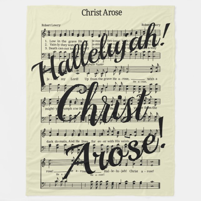 Christ Arose Fleece Blanket (Front)