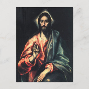 Christ as Saviour by El Greco Postcard